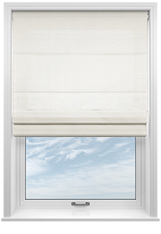 Pescara Voile, Snow White - Motorised Roman Blind